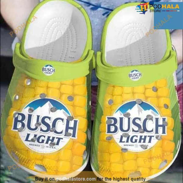 Busch Light Corn Beer Lovers Crocs Clog Shoes