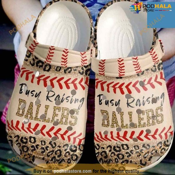 Busy Raising Ballers Shoes For Batter Crocs Clog Shoes
