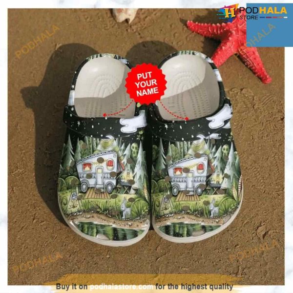 Camping Classic Clogs Shoes Camping Camper In The Night Crocs Clog Shoes