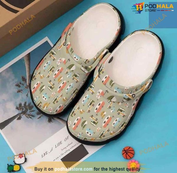 Camping Vans Classic Clogs Unisex Fashion Style Crocs Clog Shoes