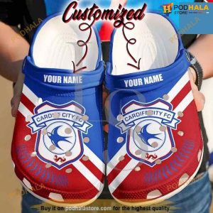 Cardiff City Custom Name Clogband Crocs Clog Shoes