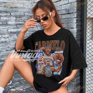 Carmelo Anthony Basketball Shirt Classic 90s Graphic Tshirt For Fans 3
