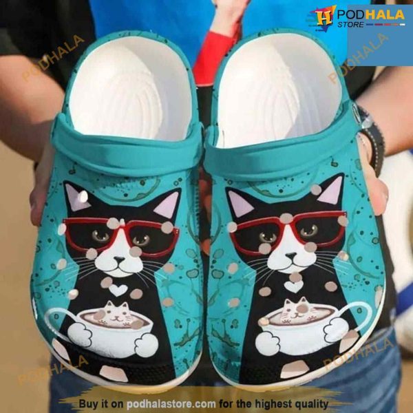 Cat Cappuccino Crocs Classic Clogs Shoes