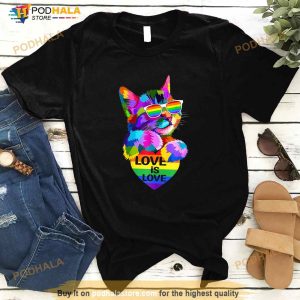 Cat Lgbt Flag Gay Pride Month Transgender Rainbow Lesbian Shirt 3