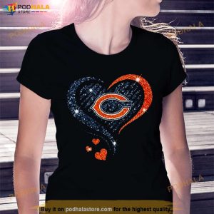 Chicago Bears Football Heart Diamond Shirt 3