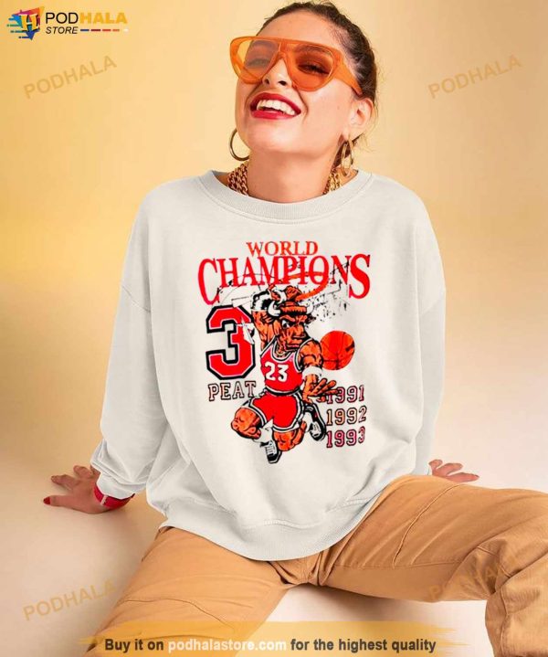 Chicago Bulls 3 Peat Champions Bootleg 90’s Shirt