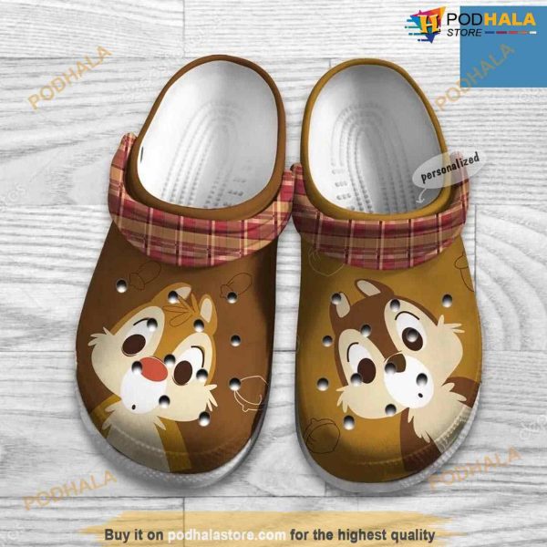 Chip And Dale Brown Crocs Clog Shoes