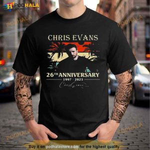 Chris Evans 26th Anniversary 1997 2023 Signature Vintage Shirt 3