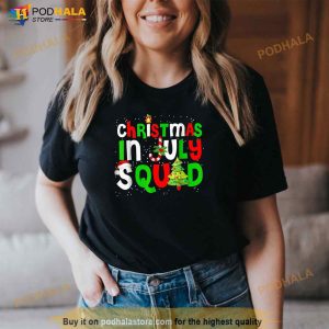 Christmas In July Squad Funny Summer Xmas Men Women Kids Shirt 2