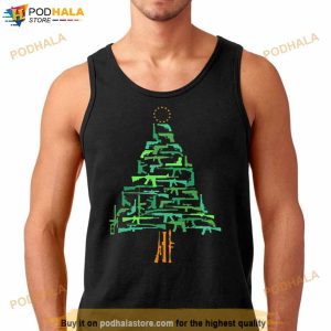 Christmas Tree Green Gun Shirt 2