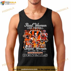 Cincinnati Bengals Real Women Love Baseball Smart Women Love The Cincinnati Bengals Signatures 2023 Shirt 2