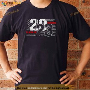 Class Of 2023 Distressed American Flag Seniors Shirt 3