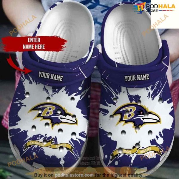 Clog Shoes Baltimore Ravens NFL Custom Name Crocs
