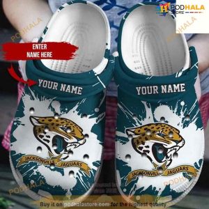Clog Shoes Jacksonville Jaguars NFL Custom Name Crocs