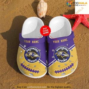 Clog Shoes NFL Football Baltimore Ravens Personalized Crocs
