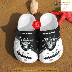 Clog Shoes Personalised NFL Las Vegas Raiders Football Crocs