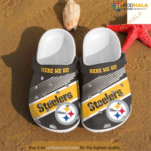 Clog Shoes Personalized NFL Pittsburgh Steelers Football Adults Crocs