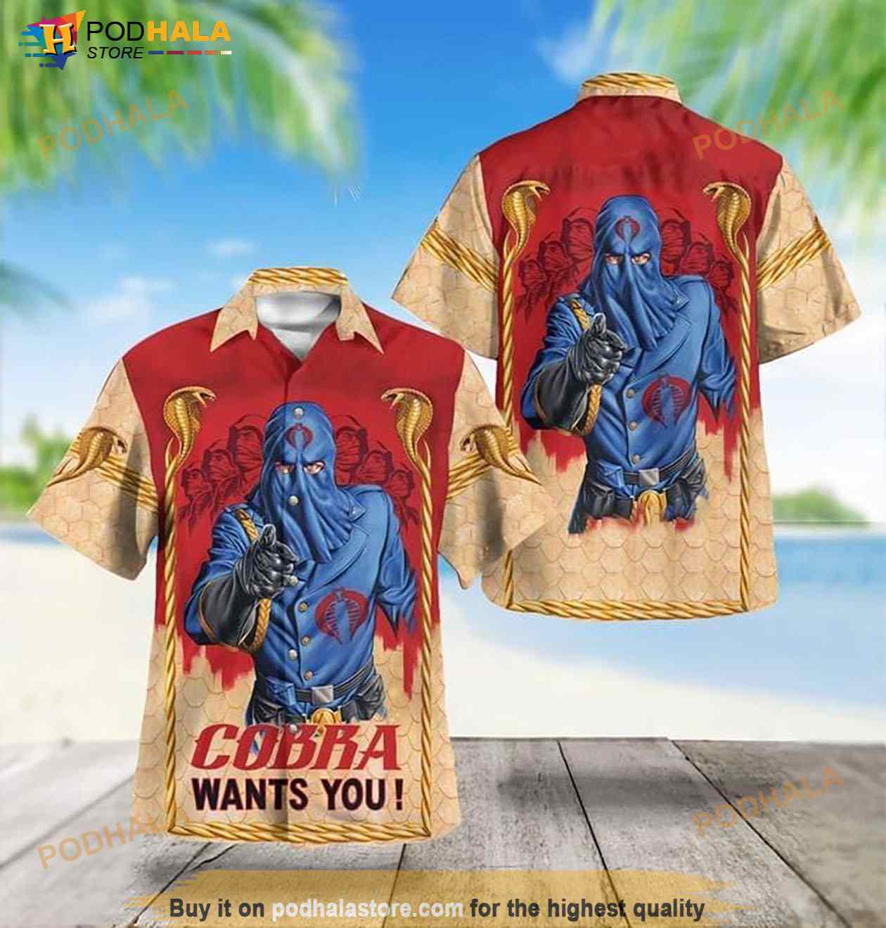 Cobra Commander Cobra Wants You Print Hawaiian Shirt Cobra Commander Cobra Wants You Print Hawaiian Shirt