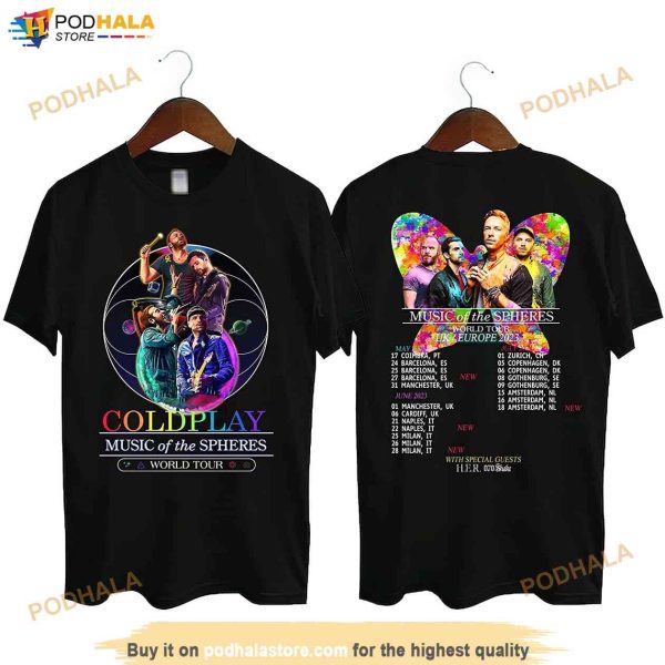 Coldplay World Tour 2023 Shirt, Music Of The Spheres Tour, Coldplay Band Merch