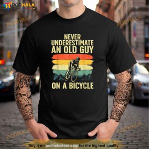 Cool Cycling Art For Men Grandpa Bicycle Riding Cycle Racing Shirt 3
