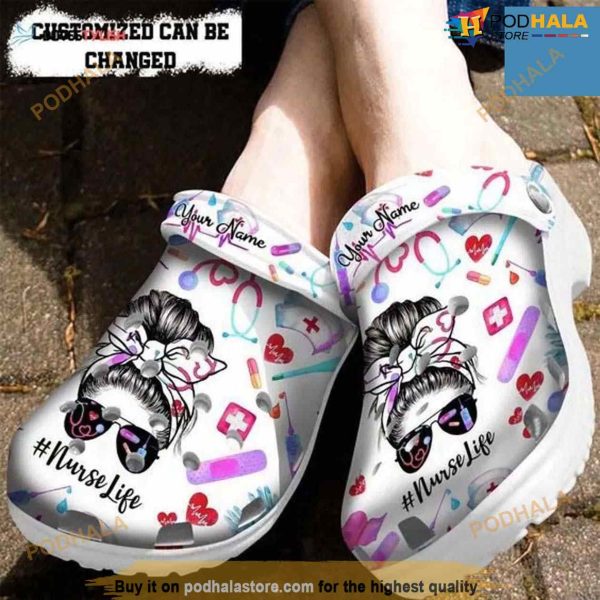 Cool Nurse Life Crocs Shoes Birthday Gift Wife Daughter