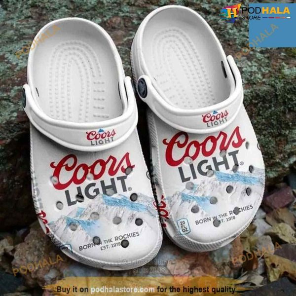 Coors Light Beer Crocs Clog Shoes