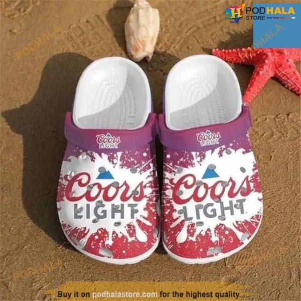 Coors Light Beer Drink Gift Rubber Crocs Crocband Clogs