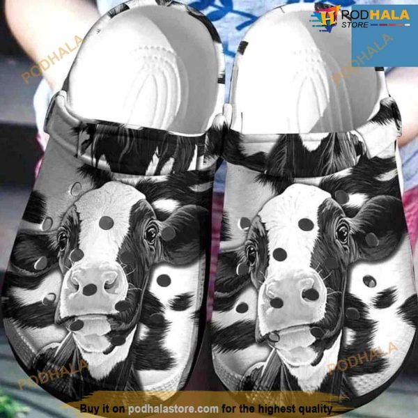 Cow Classic Clogs Unisex Fashion Style Crocs Clog Shoes