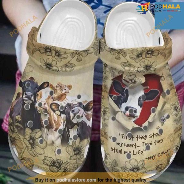 Cow Crocs Clog Custom Name Text Color Number Fashion Style For Women Men Kid Print 3d My Cow