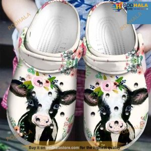 Cow Flower Clogsbland Crocs Clog Shoes