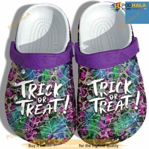 Creepy Tie Dye Trick Or Treat Crocs Shoes Clogs For Brother Halloween