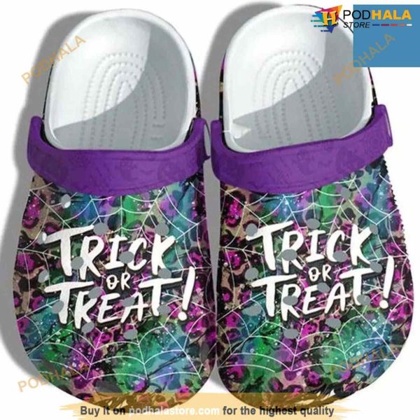 Creepy Tie Dye Trick Or Treat Crocs Shoes Clogs For Brother Halloween