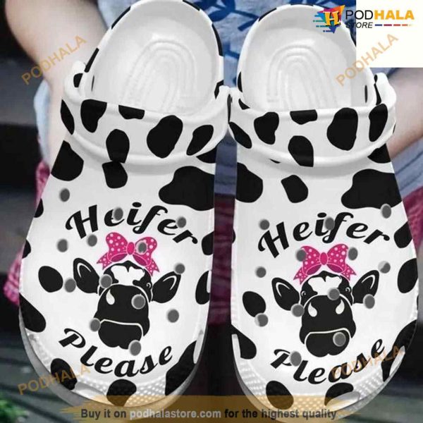 Custom Cow Heifer Please Crocs Clog Shoes