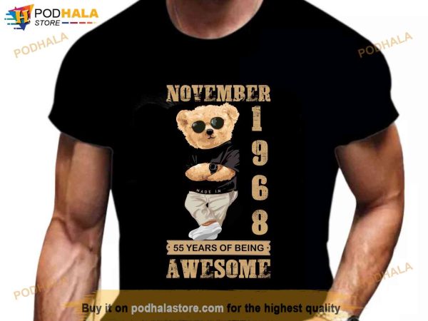 Custom Cute Teddy Bear Birthday Shirt For Kids Women Men, Custom Birthday Gift