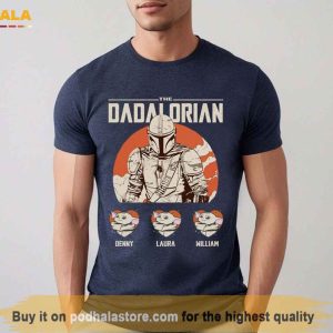 Custom Dadalorian Shirt Custom Kids Name For Fathers Day Dadalorian Tee 2