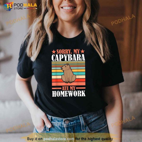 Cute capybara with funny quote humour parody Shirt