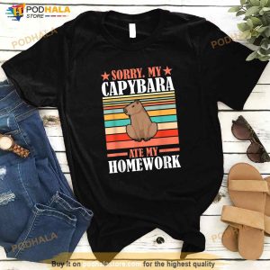 Cute Capybara With Funny Quote Humour Parody Shirt 2