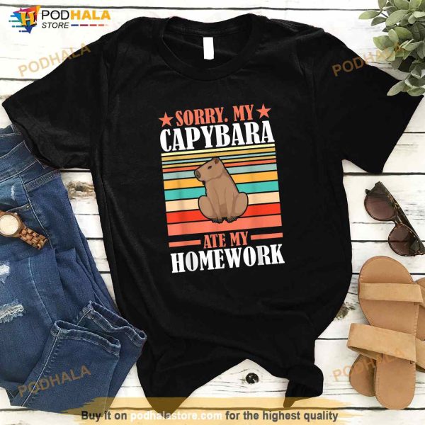 Cute capybara with funny quote humour parody Shirt