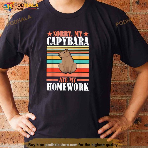 Cute capybara with funny quote humour parody Shirt