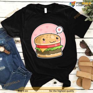 Cute Kawaii Burger Essential Shirt 2