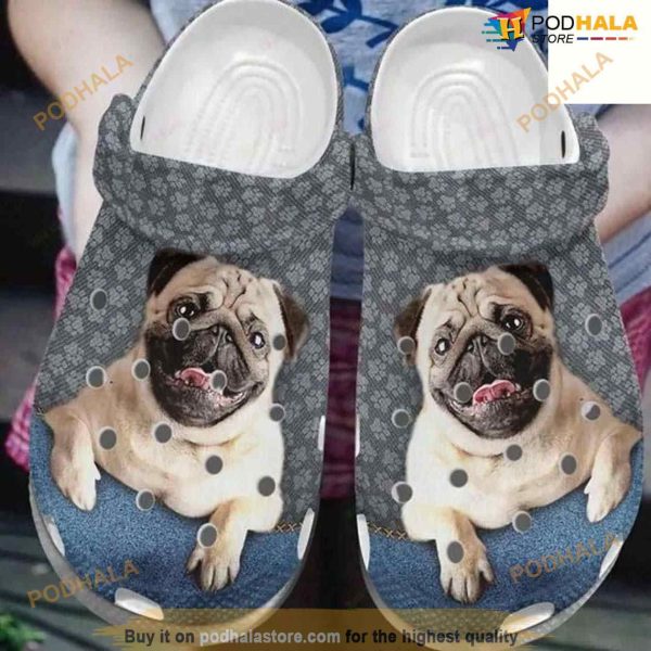 Cute Pug Dog Love Puppy Lovely Design For Pet Lovers Crocs Clog Shoes