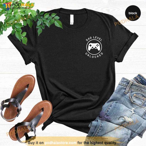 Dad Level Unlocked Shirt, Father’s Day Gift Gaming Dad Shirt, Pregnancy Announcement