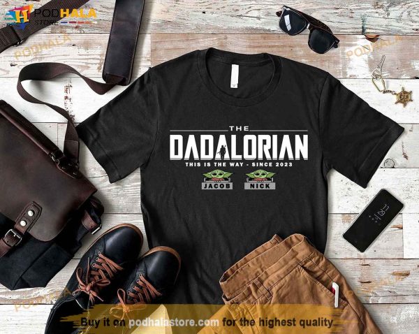 Dadalorian Shirt, Custom Fathers Day Shirt With Kid Names, Personalized Dad Tee