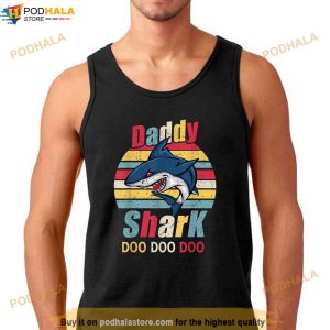 Daddy Shark Fathers Day Dad Gift Shirt 2