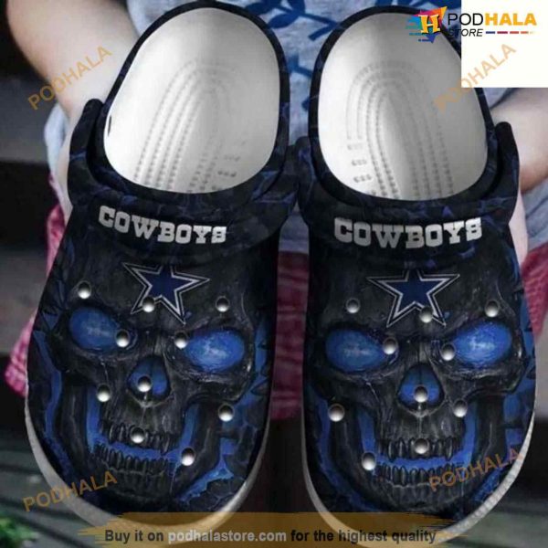 Dallas Cowboys Skull Crocsband Clog Unisex Fashion Style For Women Men Nd