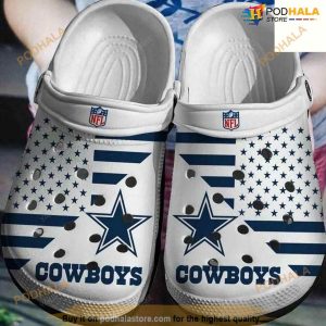 Dallas Cowboys Usa Flag 4th Of July Patriot Crocsband Clogs