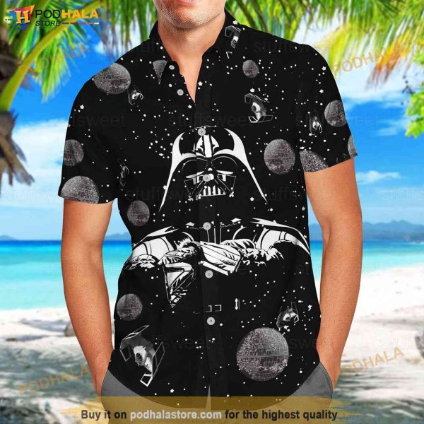 Dark Vader Hawaiian Shirt, Star Wars Button Shirt, Dark Vader Hawaii Shirt