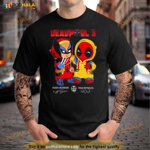 Deadpool 3 Hugh Jackman And Ryan Reynolds Signatures Shirt 3