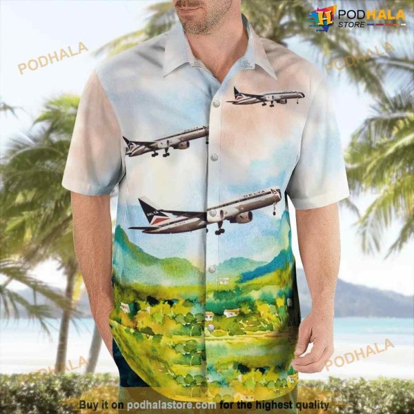 Delta Air Lines Boeing 757-232 Funny Hawaiian Shirt