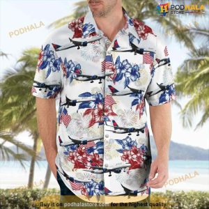 Delta Air Lines Boeing 757 232 Hawaiian Shirt 1